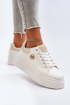 Women's platform sneakers white Eshen