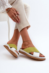 Leather Profiled Flip Flops Maciejka 04986-11 Lime