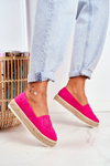Women's Espadrilles Thick Sole Linen Fuchsia Febi