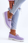 Women's Slip-On Sneakers With Embellishment Violet Alena