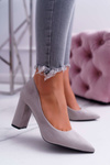 Women's Stiletto pumps Suede Grey Clarina
