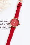 Women's Classic Watch On A Leather Strap Giorgio & Dario Red