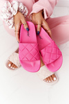 Women's Rubber Slippers Fuchsia Let's Swim