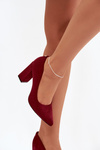 Suede Pumps on Block Heel Sergio Leone PB216 Brodowe