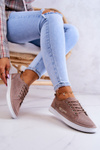 Women's Suede Sneakers Brown Cloesa