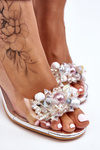 Elegant Transparent Sandals With Decoration Silver Lilah