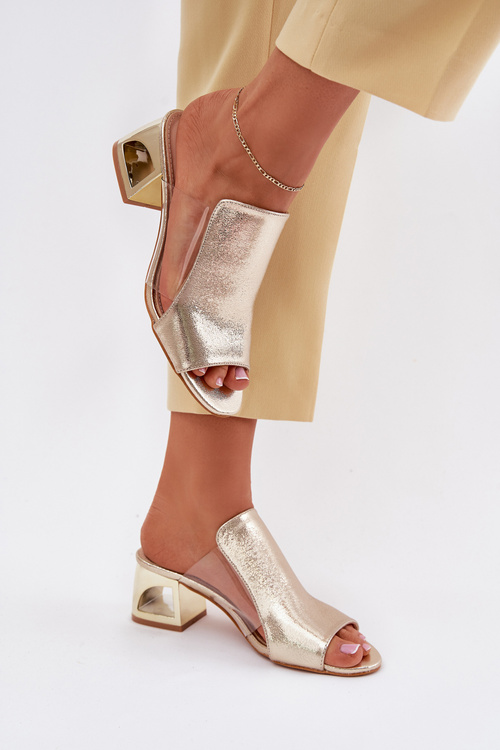 Women's Heeled Sandals Gold Tessira