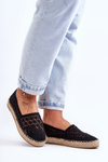 Women's Lace-up Espadrilles Black One Lover