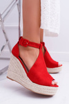 Women's Sandals On Platform Platform Anchor Red Begest