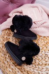 Children's Boots Snow Boots with Fleece Black Kiks