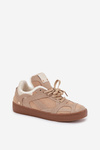 Women's Sneakers on Platform with Furry Lining Beige Solvia