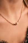 Women's Gold Necklace Chain Gem Infinity Constance