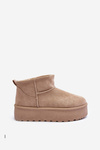 Suede Snow Boots On Platform Beige Corcoran