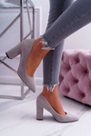 Women's Stiletto pumps Suede Grey Clarina