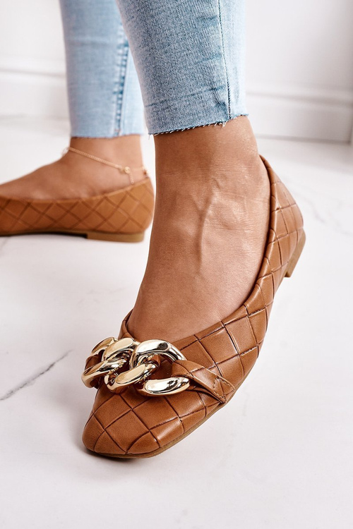 Elegant Quilted Ballerina With Chain Camel Coco
