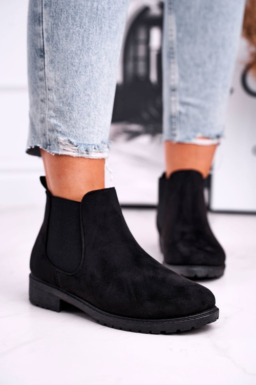 Women's jodhpur boots black Shaggy