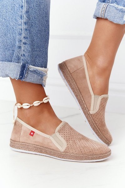 Espadryle Perforowane Big Star Beżowe FF276035