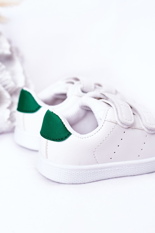 Children's Sneakers With Velcro White-Green California