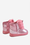 Children's Snow Boots Insulated With Fur With Little Ears Pink Betty