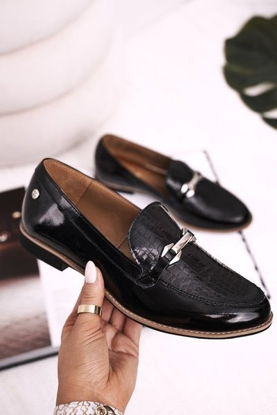 Women's Shoes Maciejka Lacquered Loafers Black 4099A-01/00-1