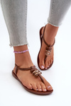 Sandały Japonki Damskie Płaskie Brązowe 83507 Ipanema Class Blown Up Sandal Fem