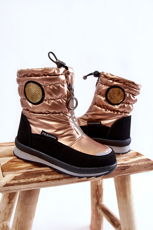 Woolen Insulated Snow boots Gold Lucia