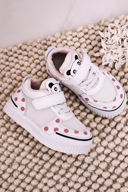 Children's Sport Shoes With Panda White Pink Chico
