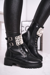 Women’s Boots Flat Military Black Bemmer
