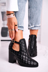 Women’s Boots On High Heel With Cutouts Black Dreams