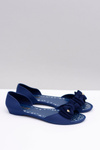 Dark blue rubber bow-tie ballerinas Sonia
