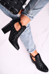 Women’s Boots On High Heel With Cutouts Black Dreams