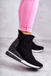 Black Rita Wedge Sneakers