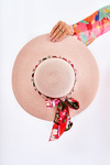 Women's Hat With A Colorful Stripe Pink Marsela