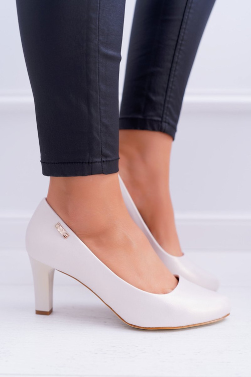 Women's Sergio Leone Beige Pearl pumps Orsola