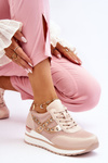 Buty Sportowe Modne Ćwieki Nude Adley