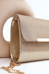 Envelope Clutch Bag with Chain Pink Gold Onelia