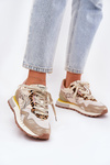 Buty Sportowe Sneakersy Damskie Złote D.Franklin DFSH378006