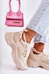 Women's Suede Sports Shoes Sneakers Light beige Britany