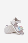 Children's Sandals With Velcro White Orailla