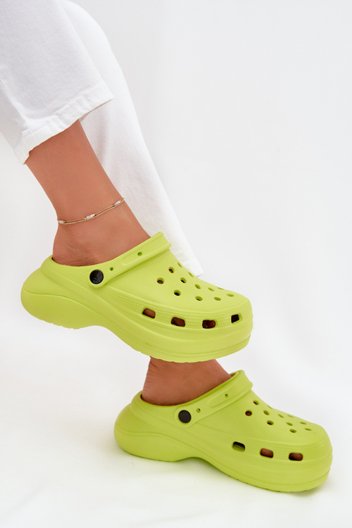 Ladies Foam Slippers Lime Elisra