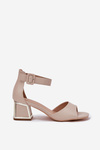 Beige Heeled Sandals for Women Zennia