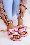 Classic Slippers With Flowers Big Star JJ274702 Pink