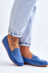 Women's Classic Suede Loafers Blue Ivana