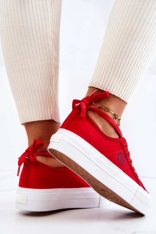 Sneakers On A Platform Lee Cooper LCW-22-31-0834L Red