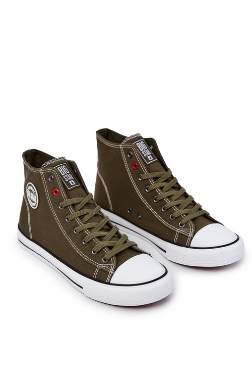 Trampki Męskie Wysokie Khaki Big Star JJ174387
