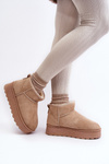 Women's Snow Boots On Platform With Furry Lining Beige Xamella