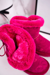 Children's Snow Boots With Fur And Button Fuchsia Kawai