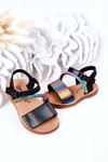 Children's Sandals With Sequins Black Blake