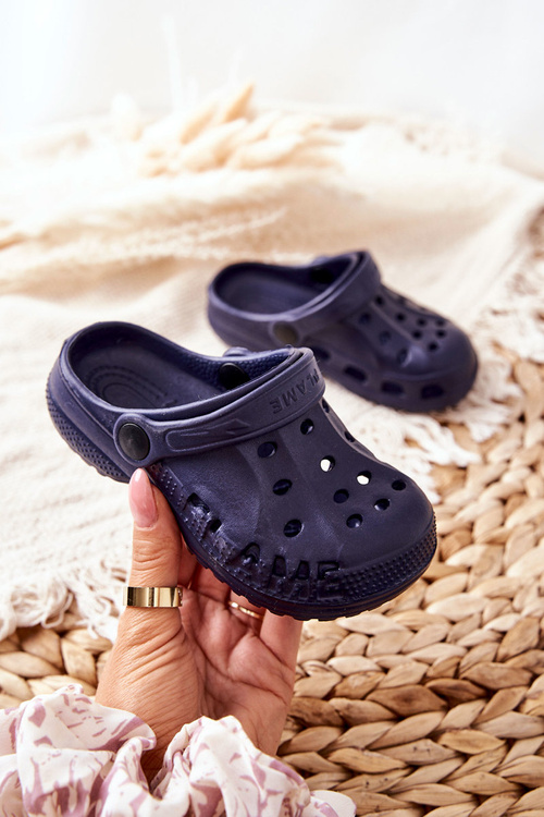 Children's Boy's Girl's Slides Home Navy Kroks
