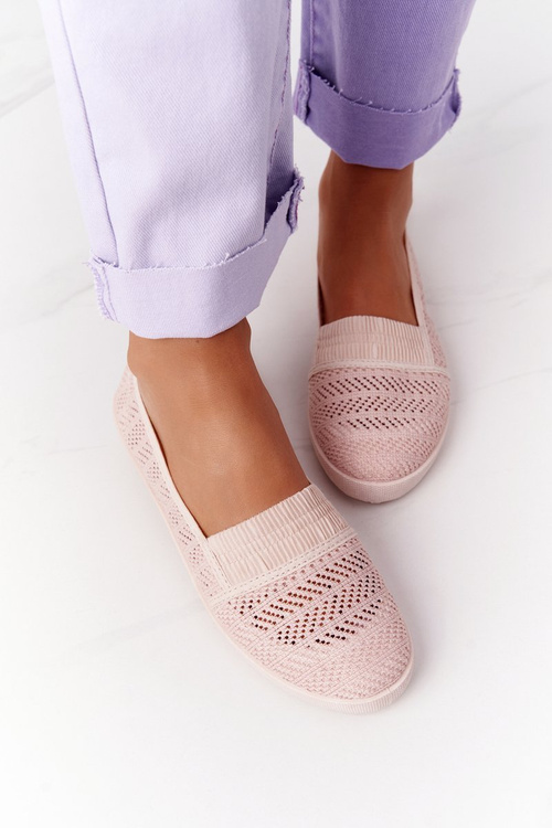 Openwork Slip-On Sneakers Navy Pink Chillout